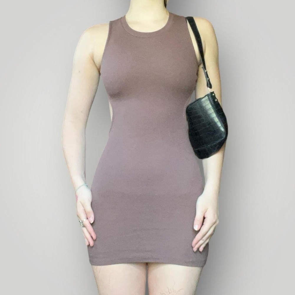 NWT body con brown Subdued dress